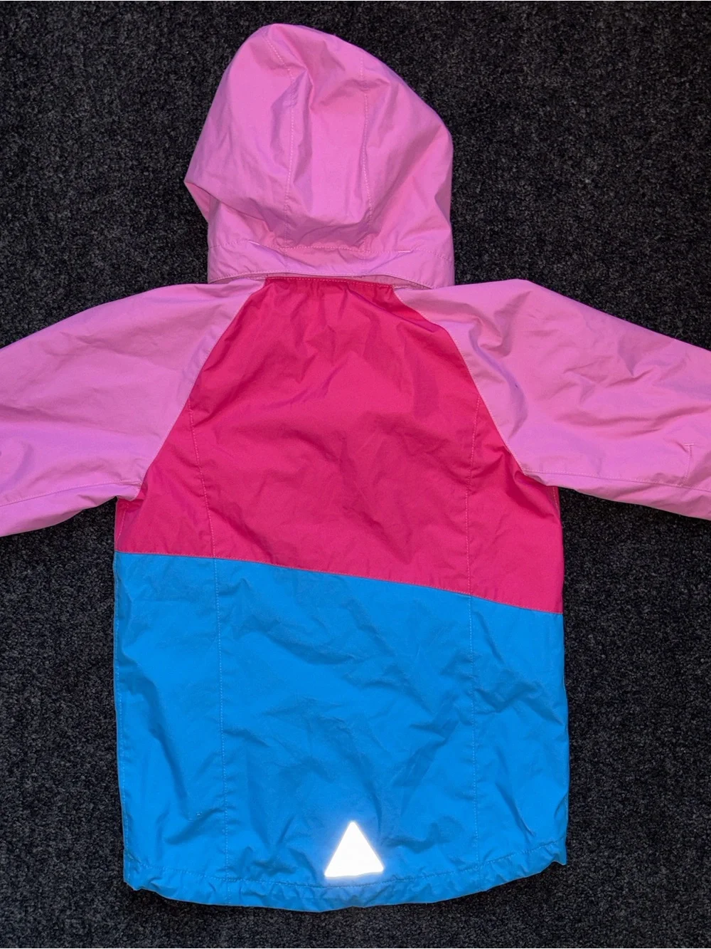 LL Bean Girls Colorblock Waterproof Rain Jacket Sz L Gorpcore Hiking Outdoor